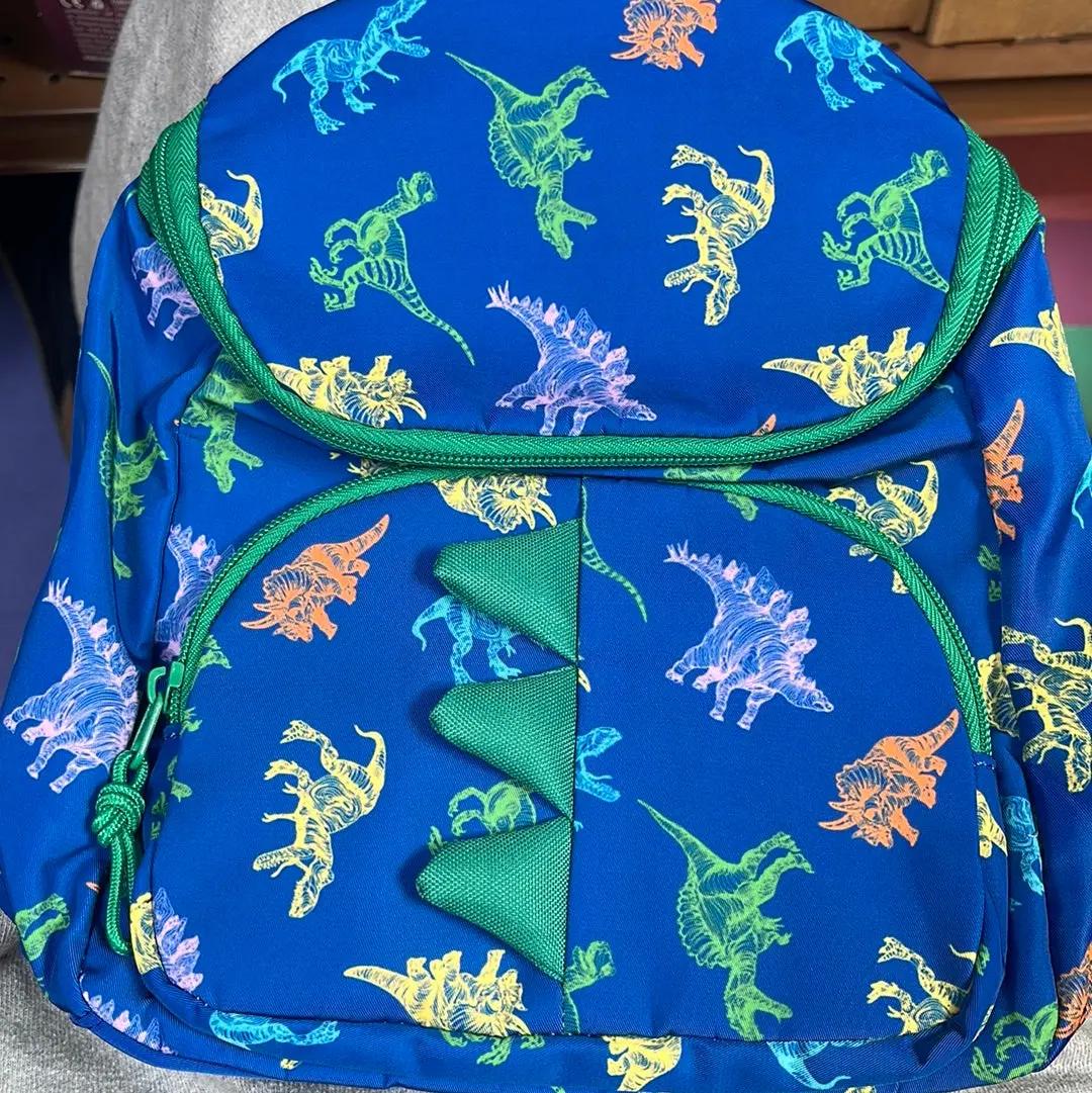 Blue And Green Dinosaur Backpack 1