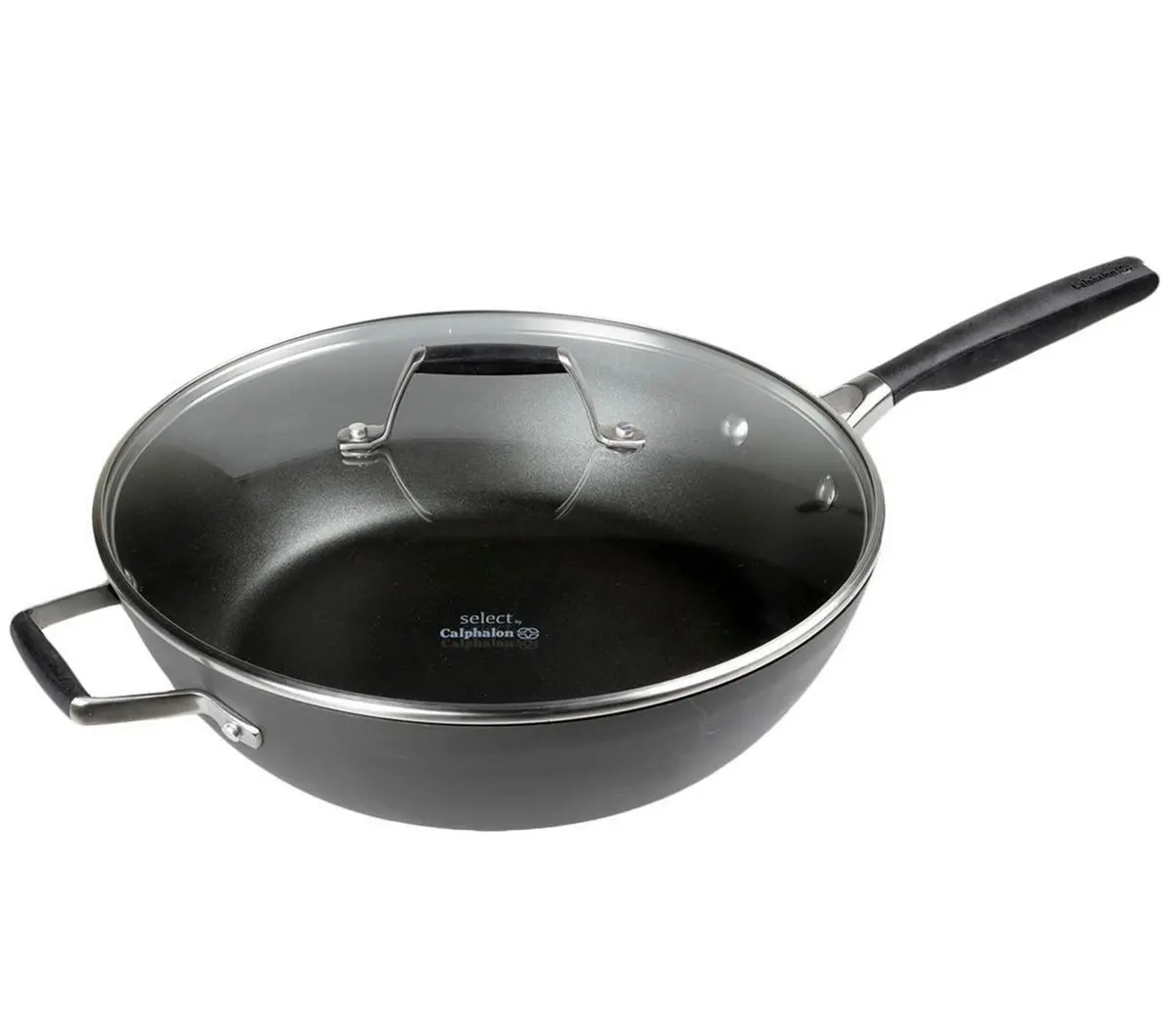 Select By Calphalon With Aquashield Nonstick 12" Jumbo Fry
Pan With Lid 1