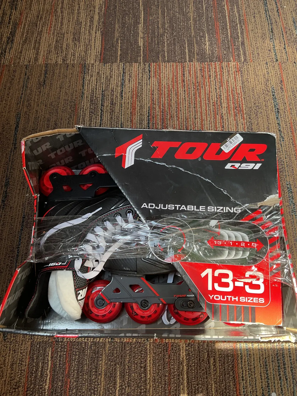 Tour Kids' Adjustable Inline And Roller Hockey Skates 13-3 Youth Sizes 1