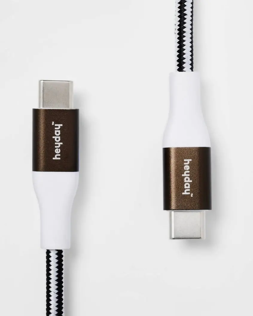 10Ft Usb-C To Usb-C Charging Cable - Black/White/Gunmetal 1