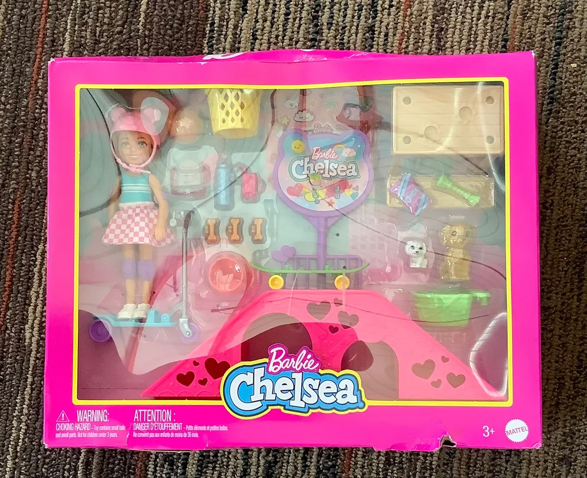 Barbie Chelsea Doll And Accessories Skatepark Playset With
2 Puppies And 15+ Pc 1