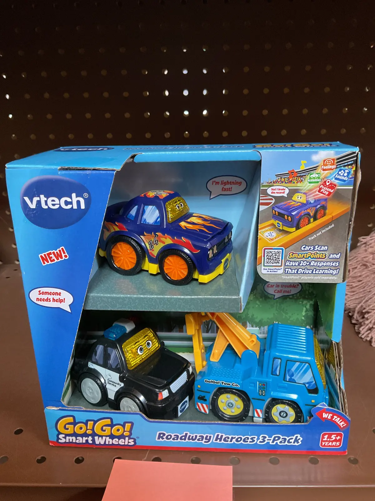 Vtech Go! Go! Smart Wheels 3-Pack Race Car + Sports Car +
Tow Truck 1