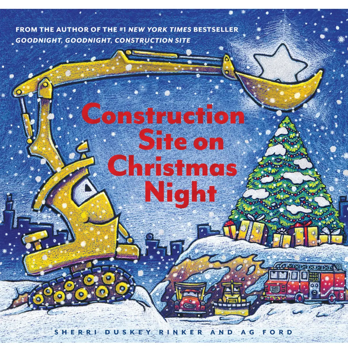 Construction Site On Christmas Night - By Sherri Duskey Rinker (School And Library) 1