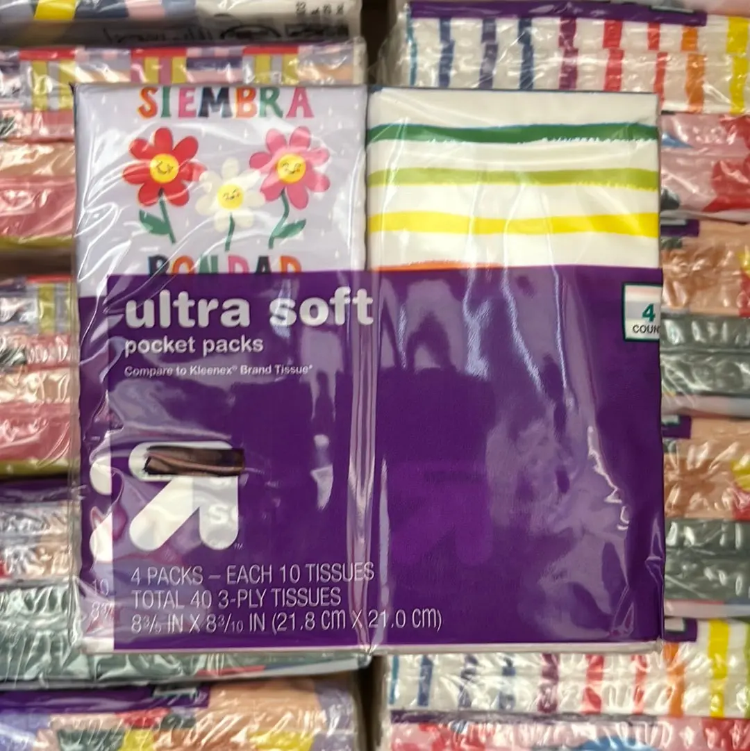 Case Pack - Facial Tissue Pocket Packs Ultra Soft 1