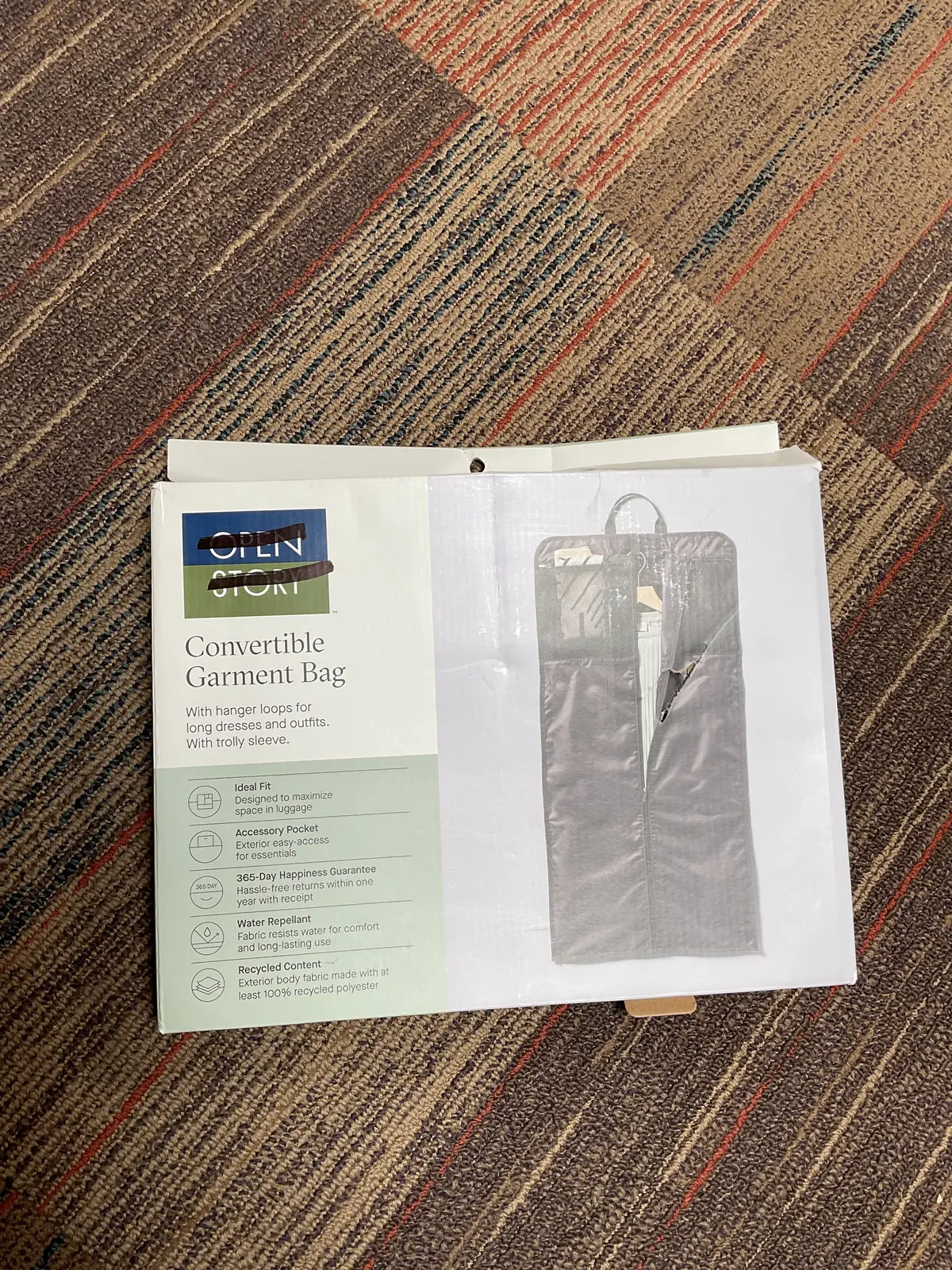 Garment Bag Gray Box Is Damaged 1