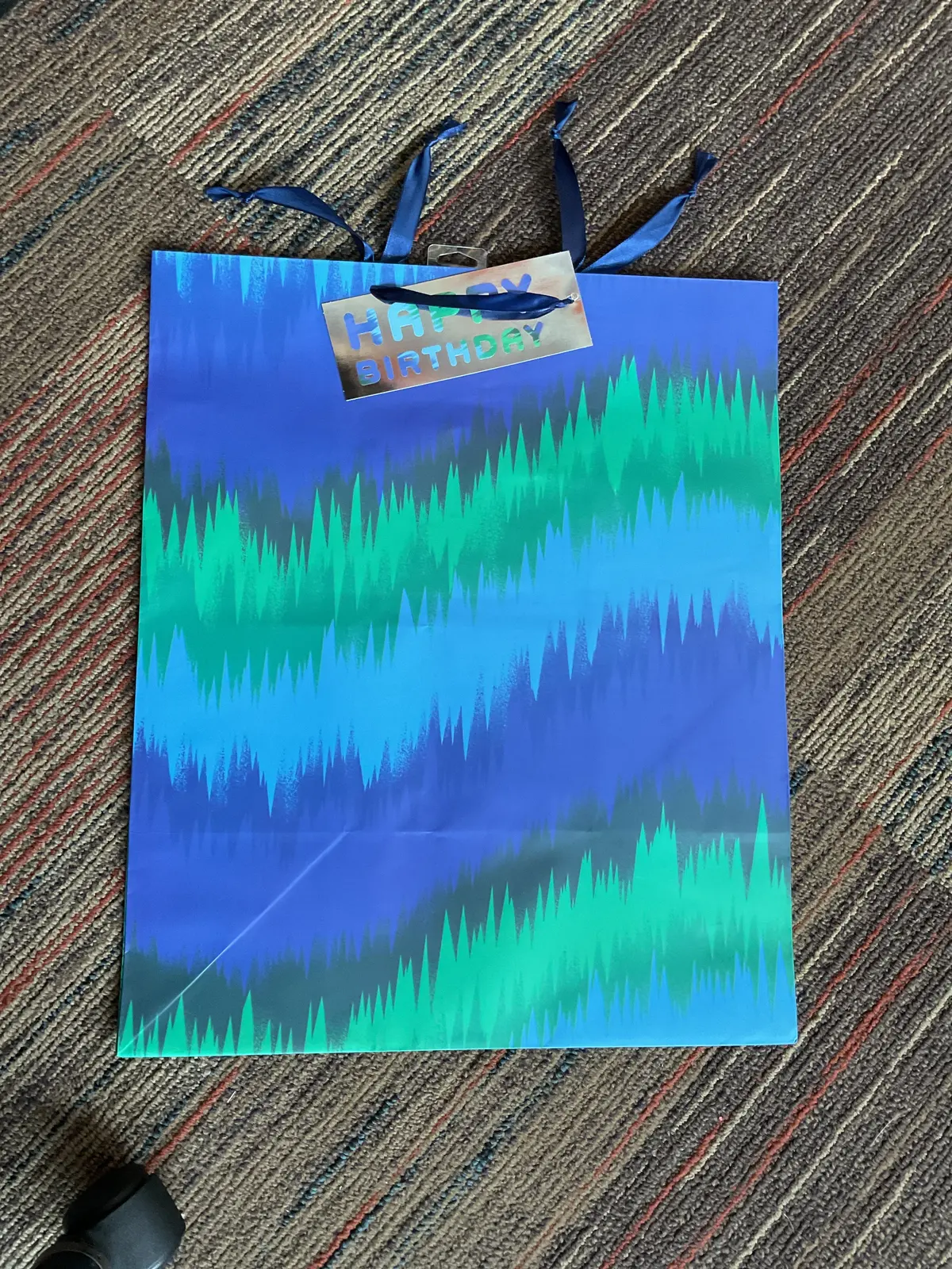 Birthday Wave Jumbo Gift Bag Blue 1