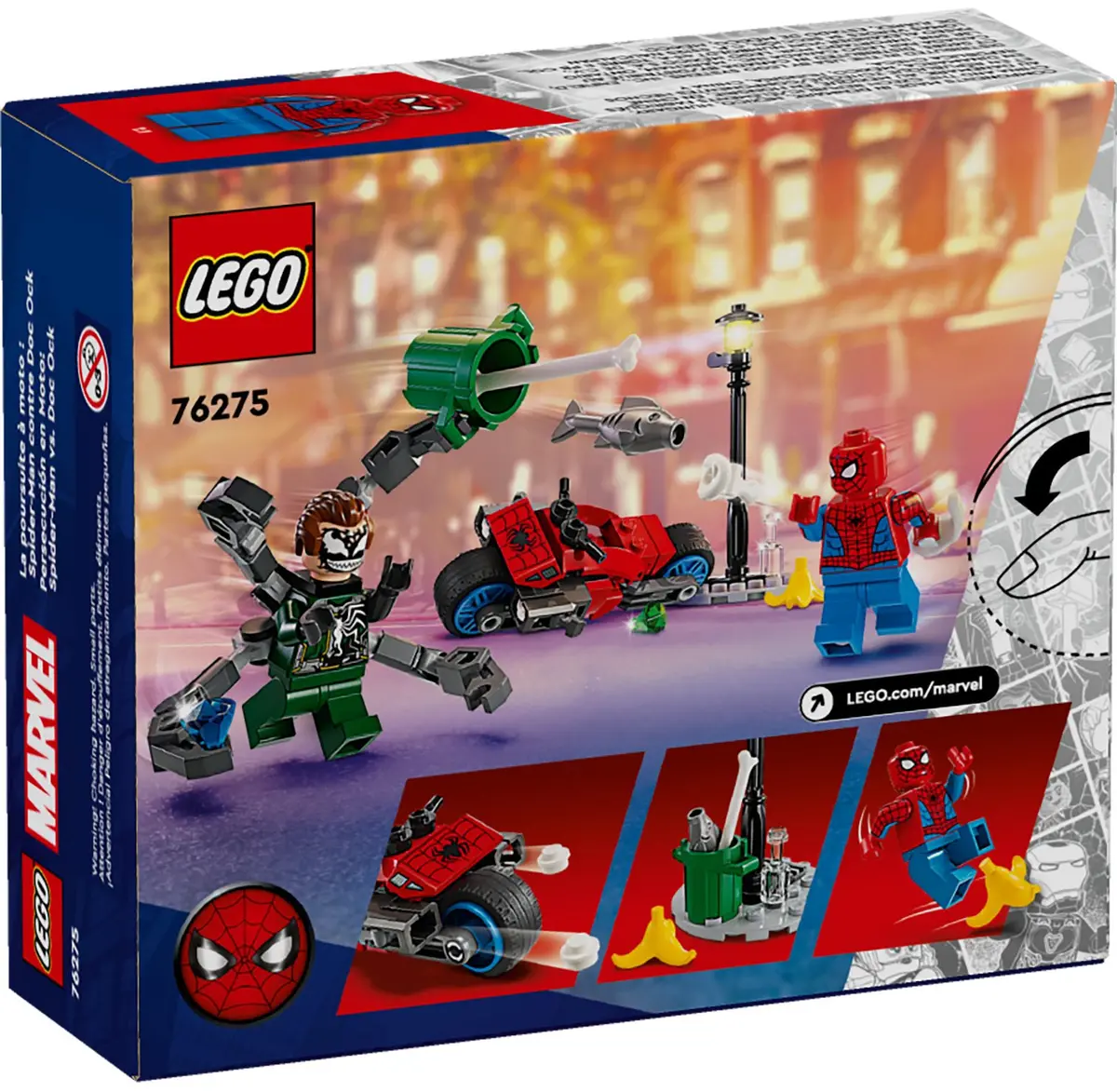 Lego Marvel Motorcycle Chase: Spider-Man Vs Doc Ock 76275 1