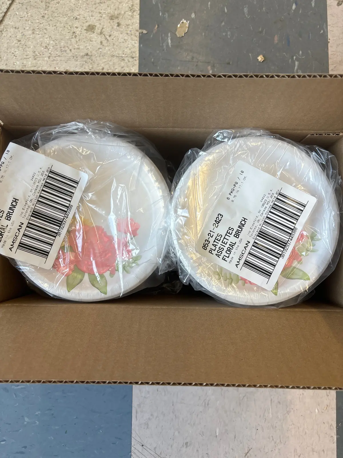 Case Pack Floral Snack Plates 6.75In - 240Ct Plates 1