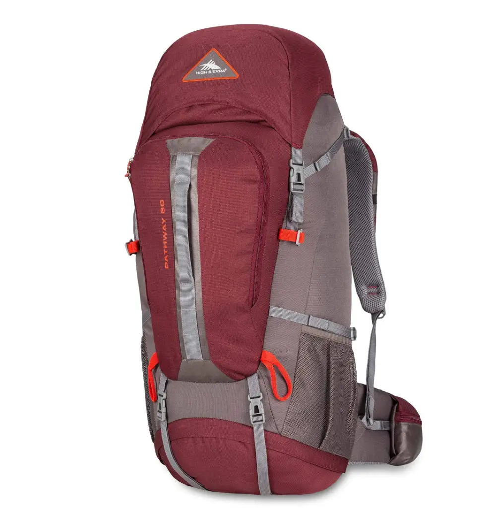 Pathway 60L Backpack - Cranberry/Slate/Redrock 1