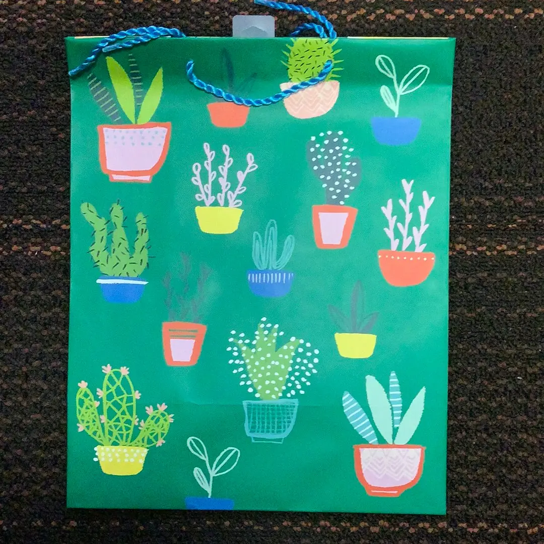National Brand Various Plants Green Gift Bag 1