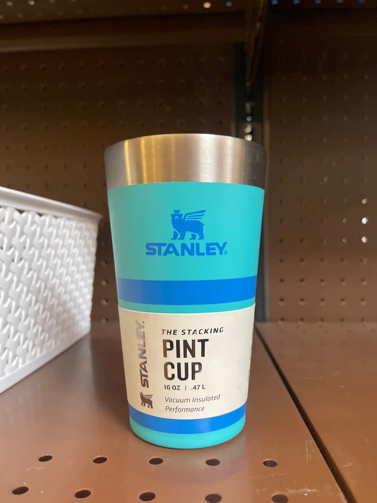 Stanley 16 Oz Stainless Steel Stacking Pint
Aquamarine Striped - Not New 1