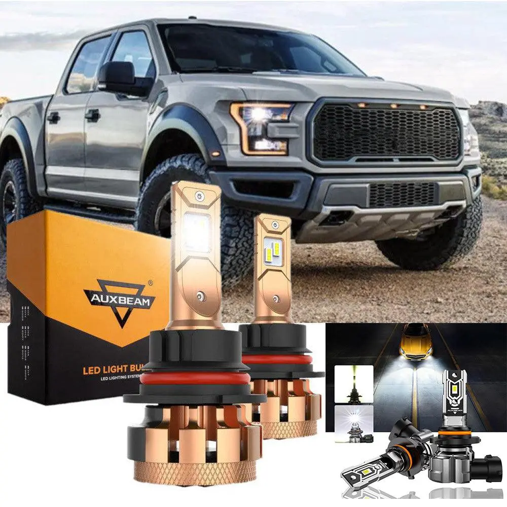 For 2000-2003 Ford F150 F-16 Plus Series 9007 Built-In Canbus Automotive Grade 14000Lm Led Light Bulbs High Low Beam Bundle 1