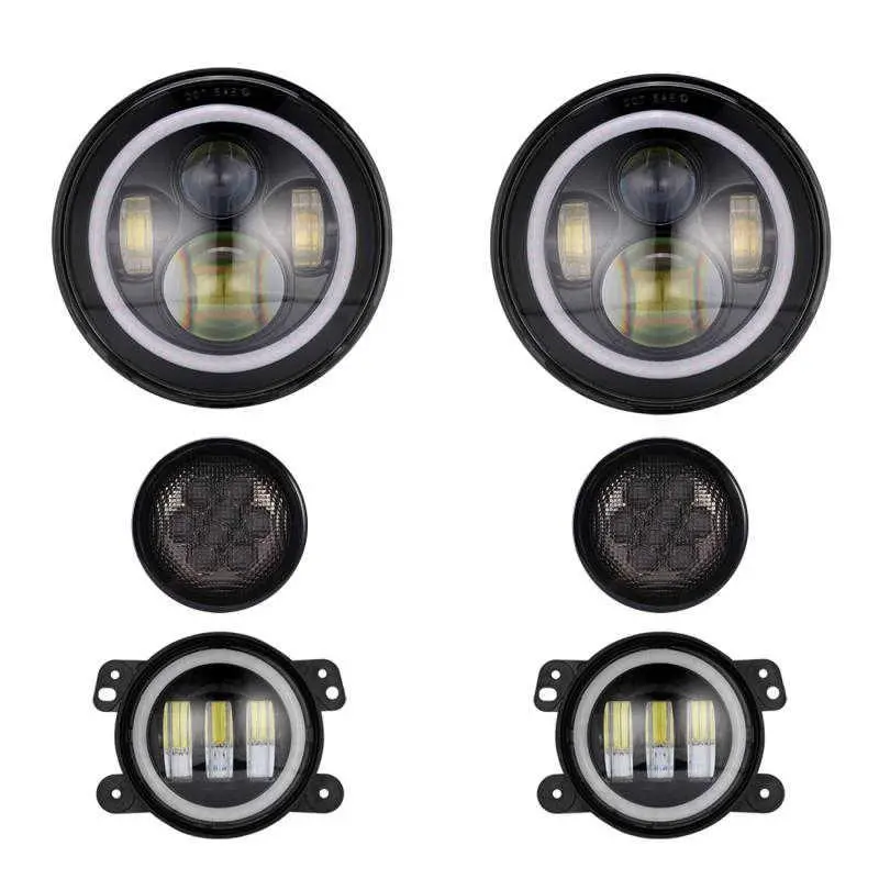 (6Pcs/Set) Light + Fog Lights + Turn Signals For Jeep Wrangler 2