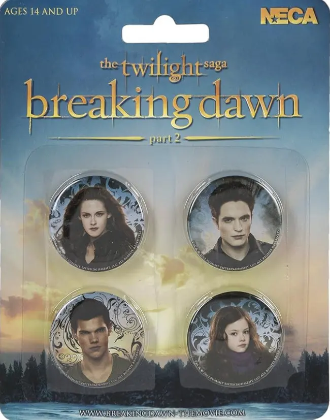 Twilight Breaking Dawn Part 2 Pin Set 4 Main Characters 1