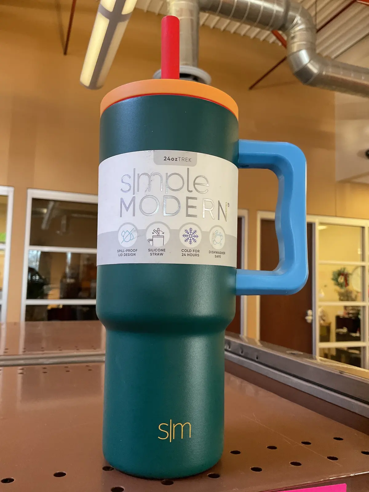 Simple Modern 24Oz Stainless Steel Trek Scout Mix Straw
Tumbler Navy Blue 1