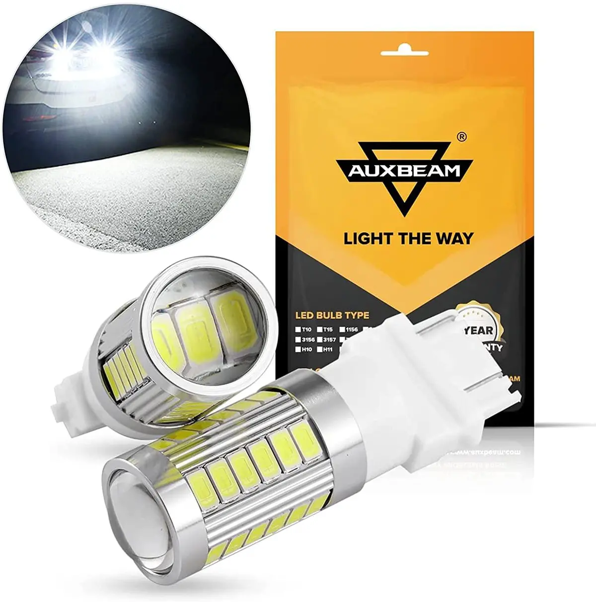 33Pcs-Led 3020Smd Cool White/Amber/Red 8000Lm Led Brake/Reverse/Parking/Tail/Turn Signal Light 1