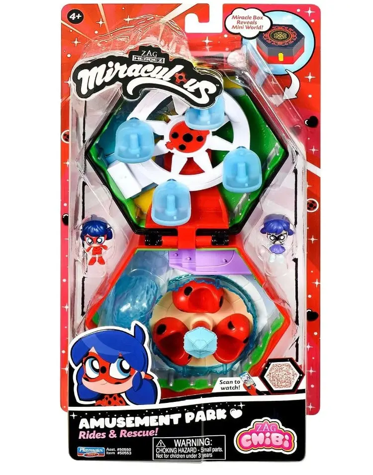 Miraculous Chibi Amusement Park: Rides & A Rescue Miracle Box Playset - Clearance 1