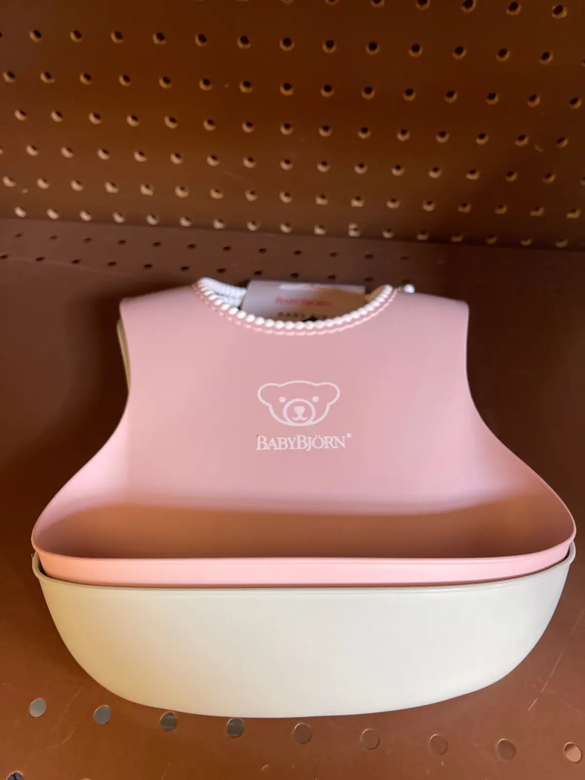 Babybjörn Baby Bib - 2Pk - Green/ Powder Pink 1