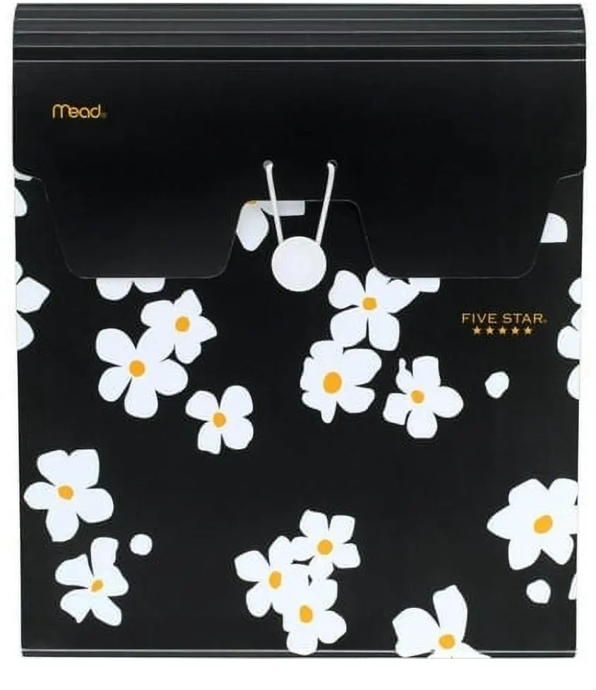 Five Star 7 Pocket Expanding File - Daisies 1