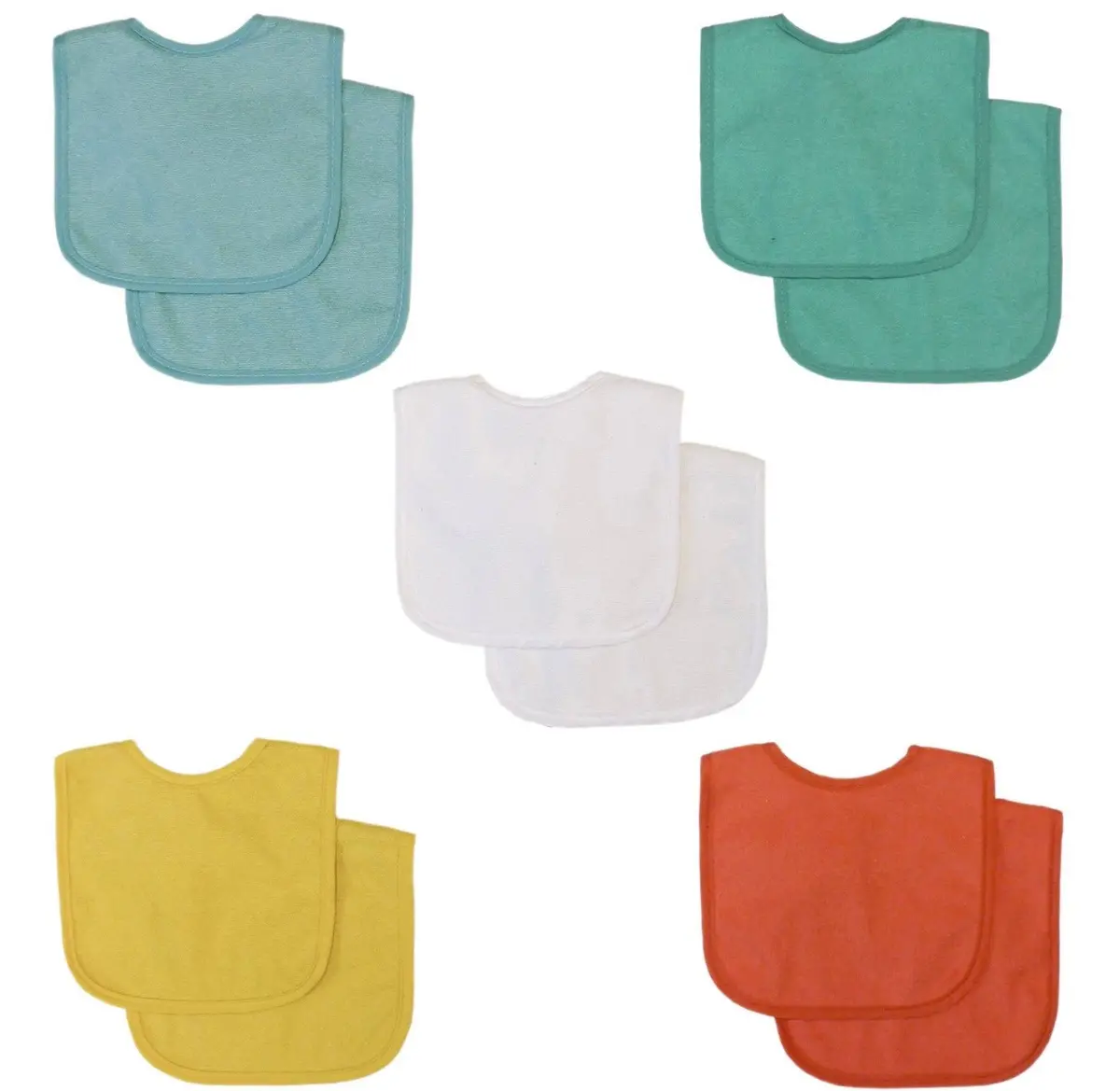 Neat Solutions Water-Resistant Lined Infant Bib Set - Neutral
Bright - 10Pk 1