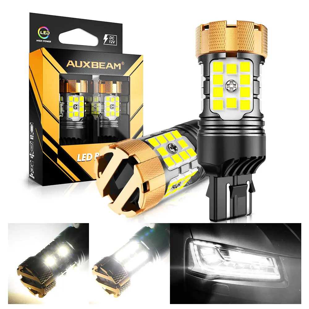 🆕T20 7443 7440 Led Backup Reverse/Turn Signal/Brake Tail Light Bulbs 50W 4000Lm Can-Bus Error Free 6500K White B21-Pro Series | 2 Bulbs 1