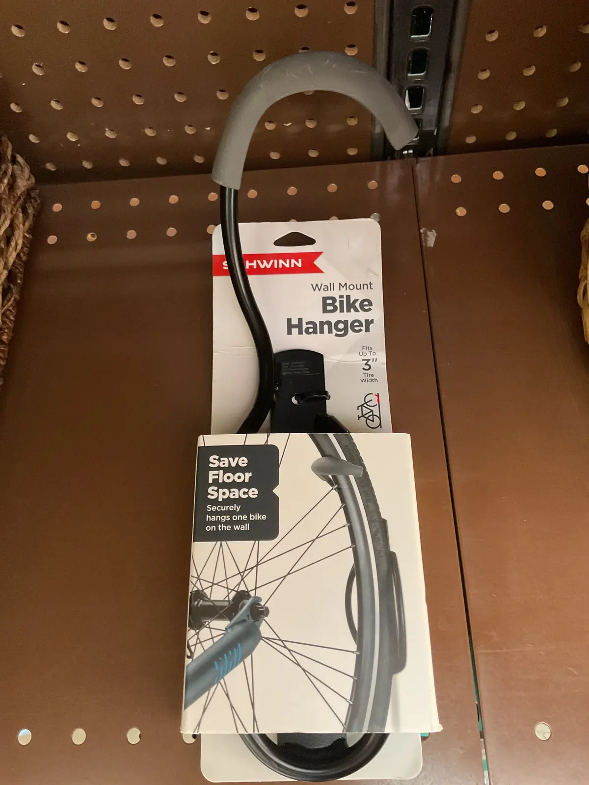 Schwinn Bike Hook Wall Mount, Vertically Store Bike, Black 1