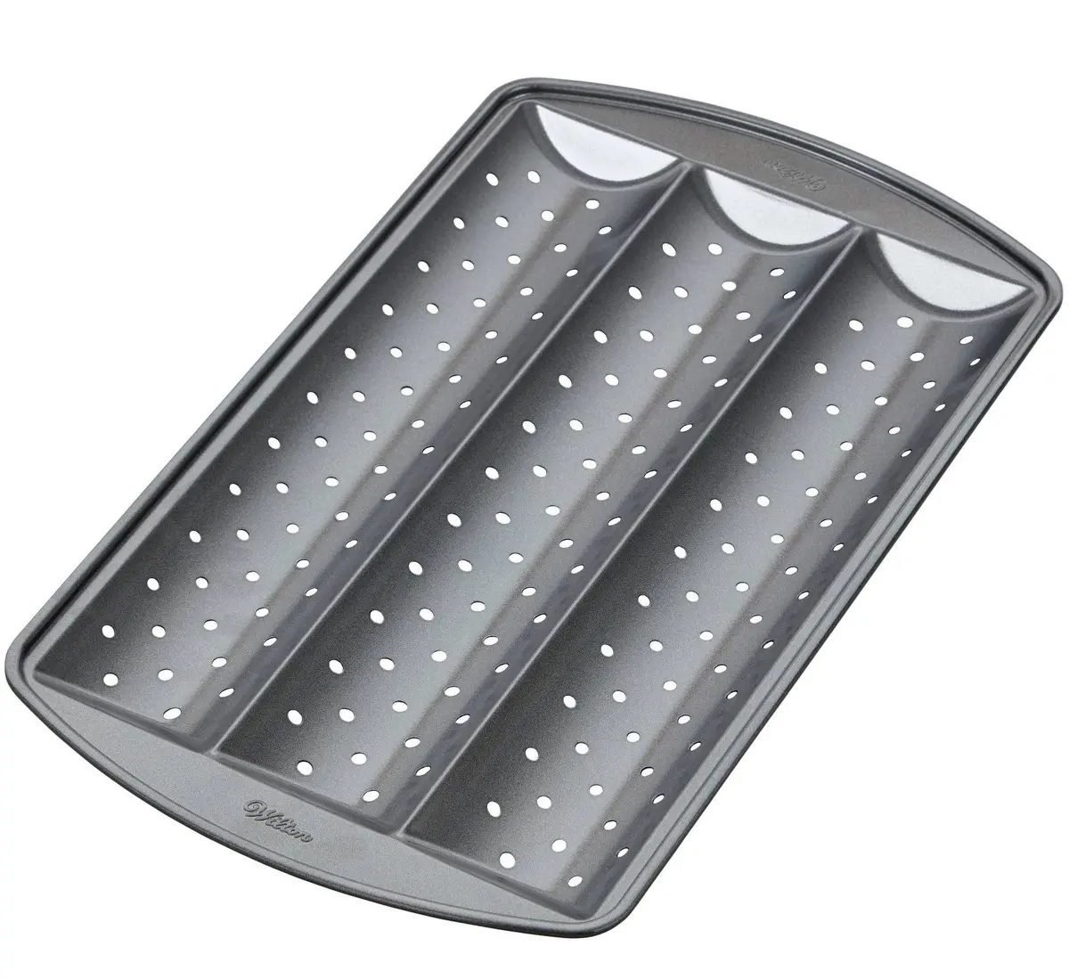 Wilton 3 Channel Nonstick Baguette Tray 1