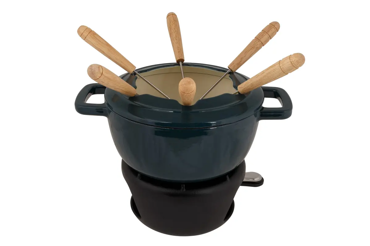 Cosy & Trendy Fondueset Fontestic Gietijzer Green Heron - Ø 18 Cm 1