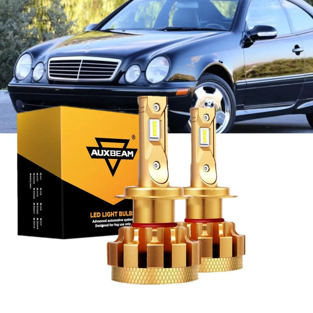 For 2001-2006 Mercedes-Benz Clk55 Amg With Hid Headlamps Led Light Bulbs High Low Beam Bundle 2