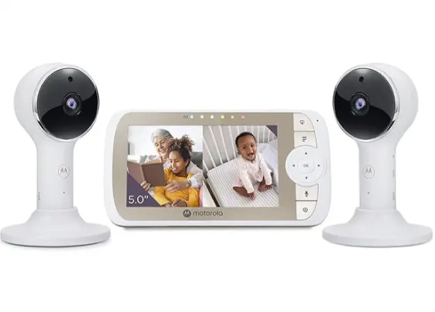 Motorola - Full Hd 1080P Wi-Fi Video Baby Monitor With Digital Pan, Tilt And Zoom - Two Camera Set 1
