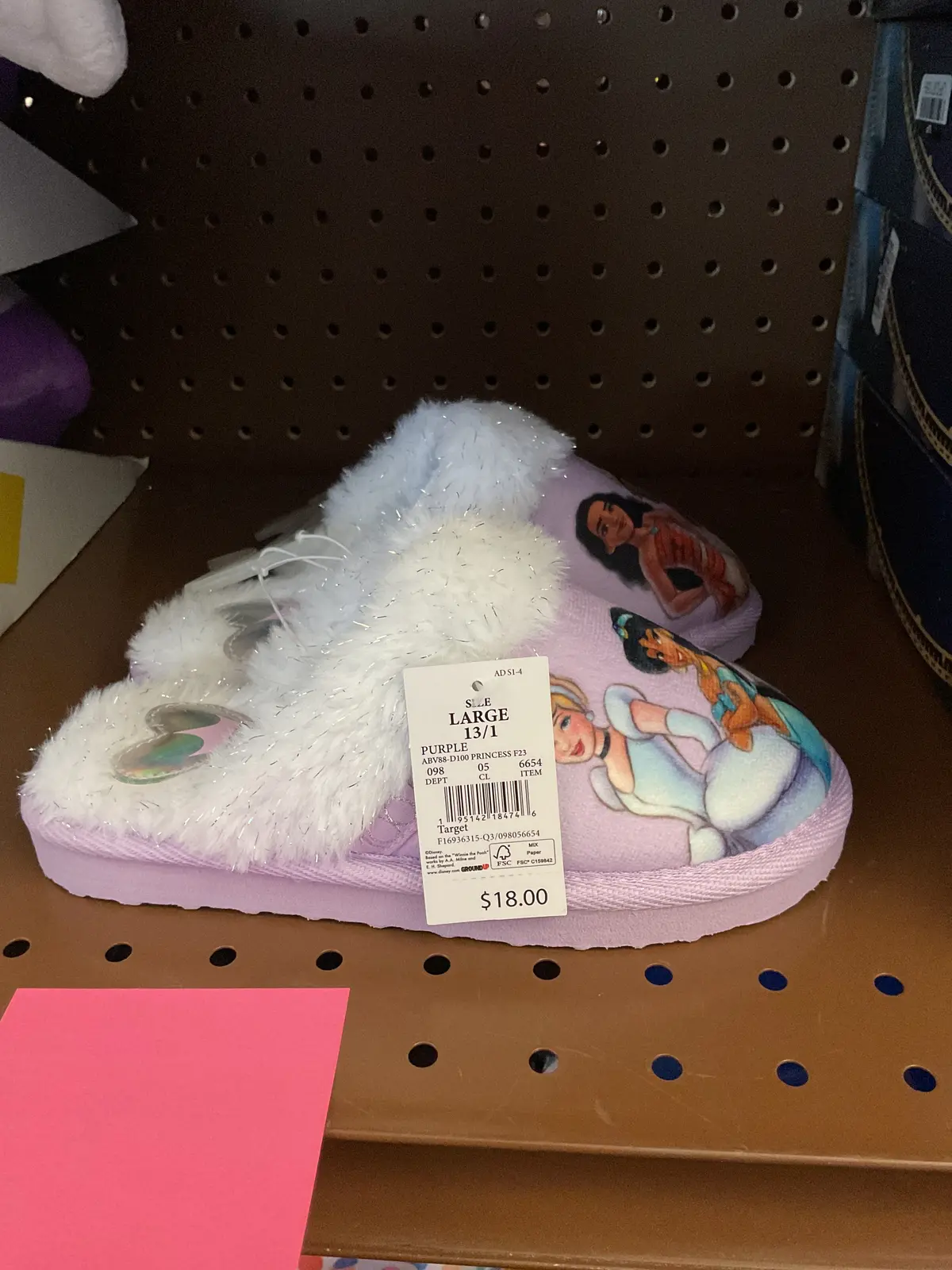 Disney Princess Slippers-Purple 1