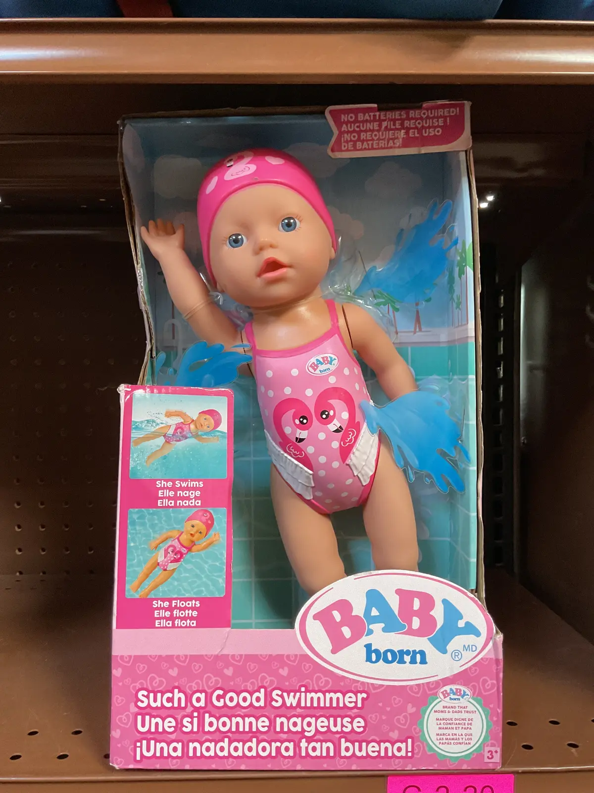 Baby Born Such A Good Swimmer Baby Doll - Blue Eyes 1