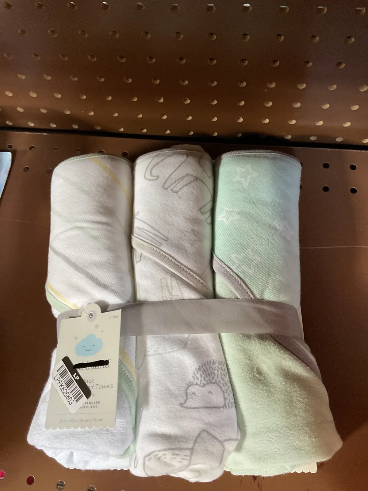 Baby 3Pk Little Peanut Hooded Bath Towel -
Mint Green 1