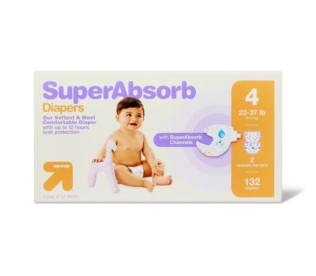 Disposable Diapers Giant Pack - Size 4 - 148Count 1