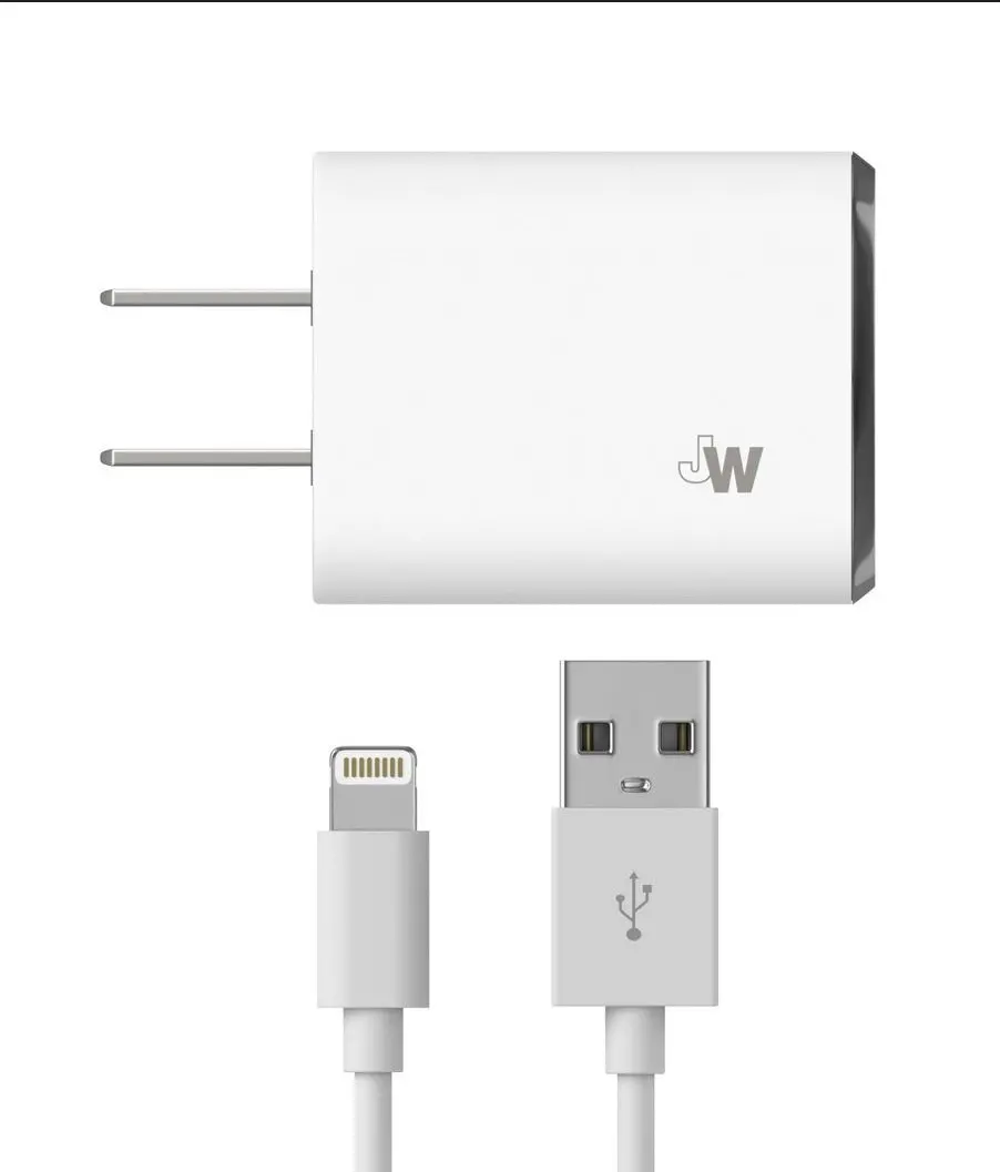 Just Wireless 12W Home Charger With 10Ft Tpu Lightning To
Usb Cable - White 1