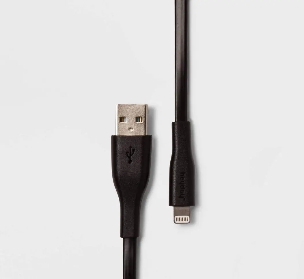 Lightning To Usb-A Flat Cable 3Ft - Black 1
