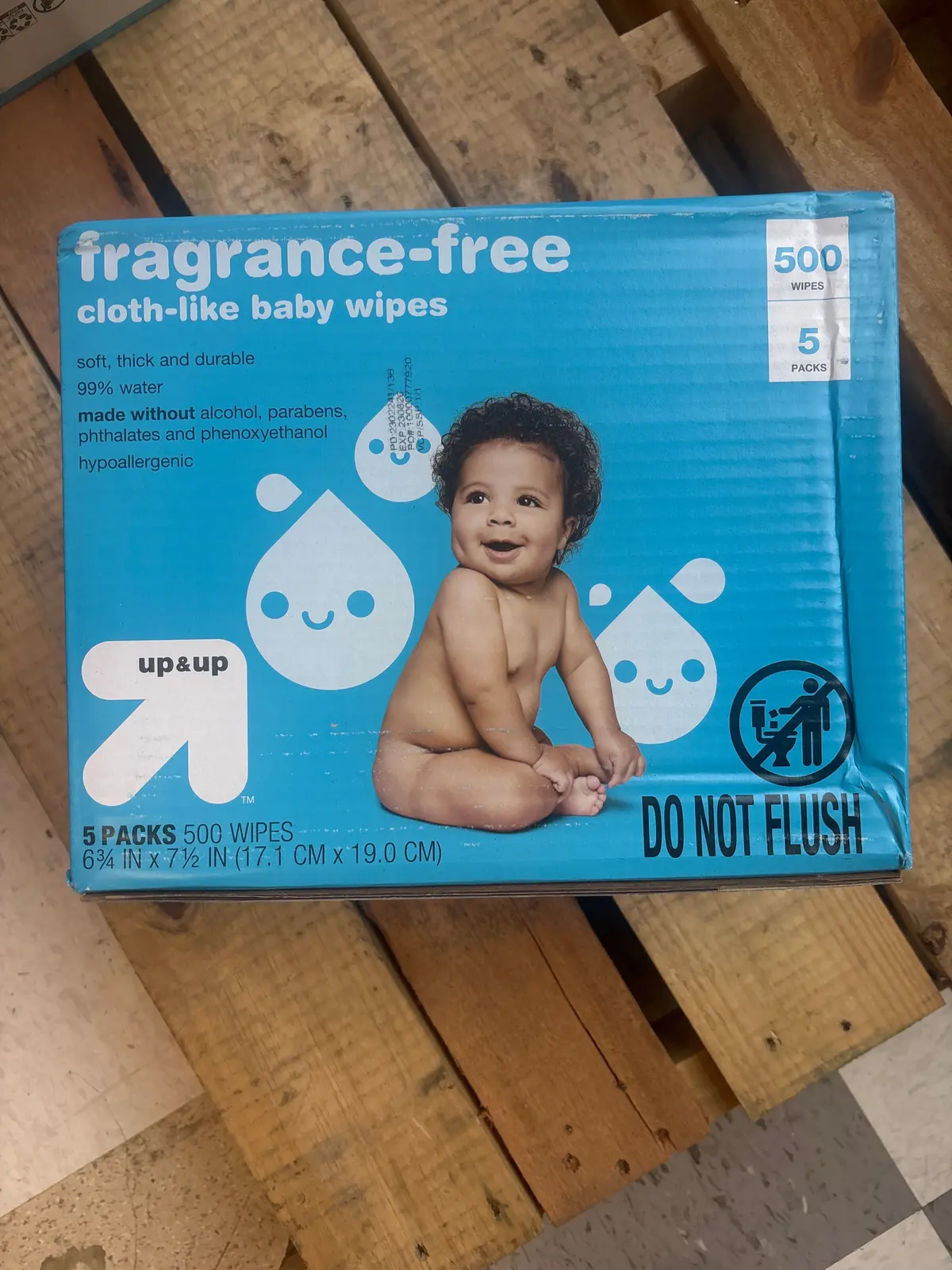 Fragrance-Free Baby Wipes - 5Pk/500Ct Total 1