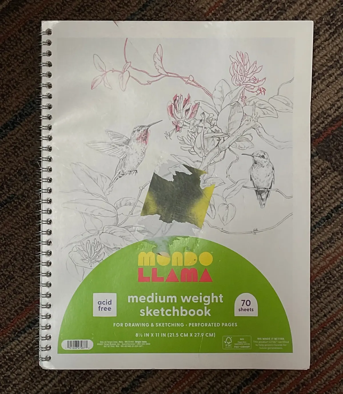 8.5"X11" Medium Weight Sketchbook 1