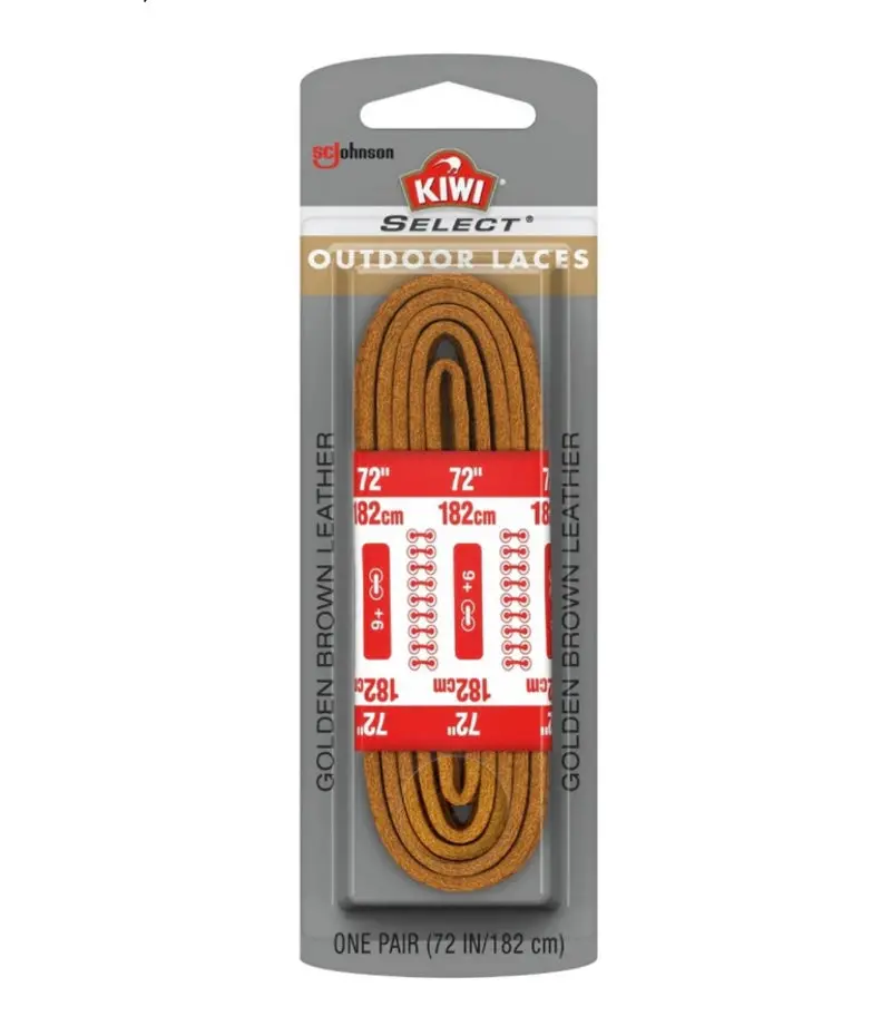 Kiwi Select Outdoor Laces Golden Brown Leather 72 In - Clearance 1