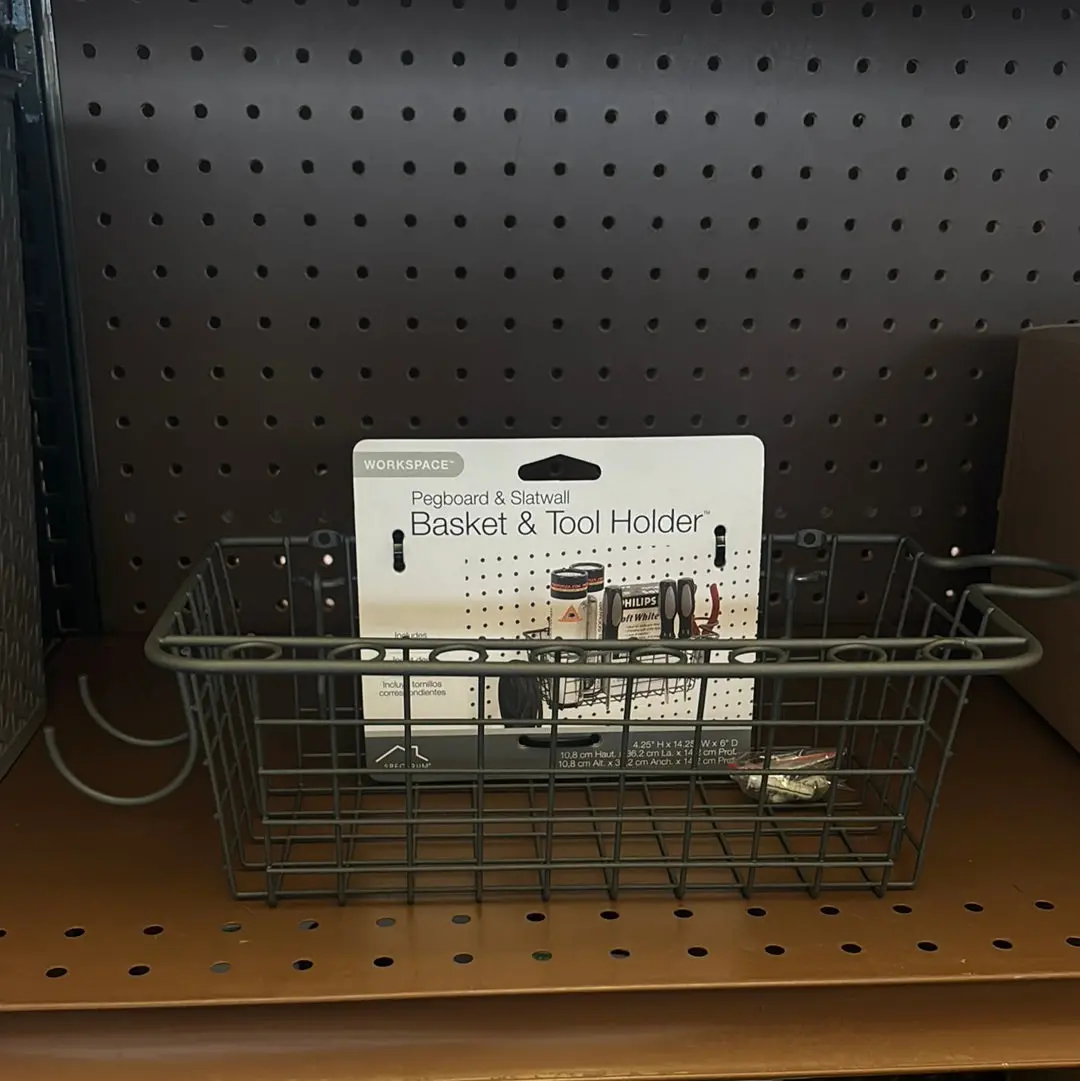 Pegboard & Slatwall Basket And Tool Holder - Spectrum 1