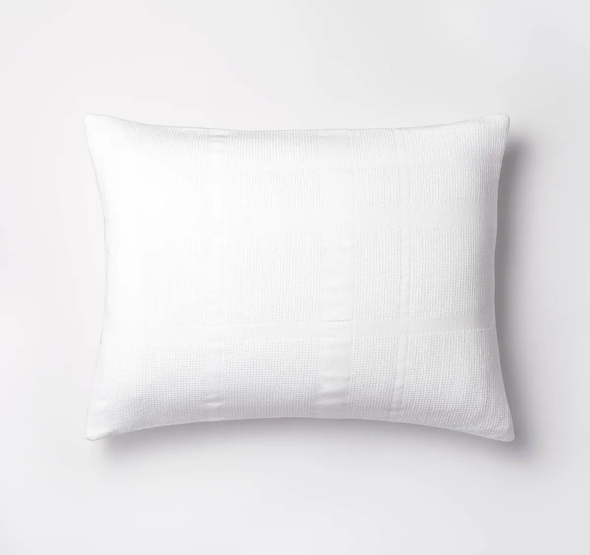 Standard Waffle Quilt Sham Pillowcase - White 1