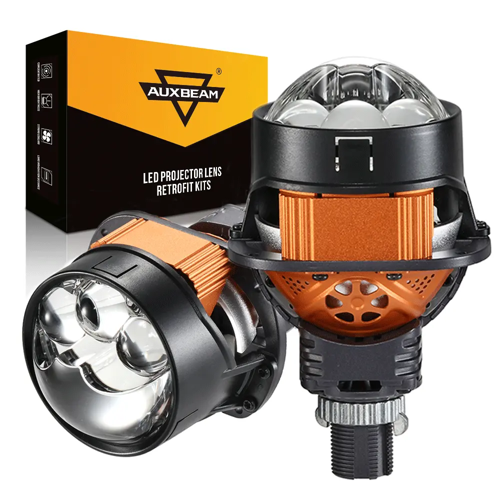 🆕2.5 Inch 100W 6000K Bi-Led Projector Headlight With 3 Direct Laser High Beam Lenses S8 Series – Non-Destructive Installation For Cars | 2Pcs/Set 1