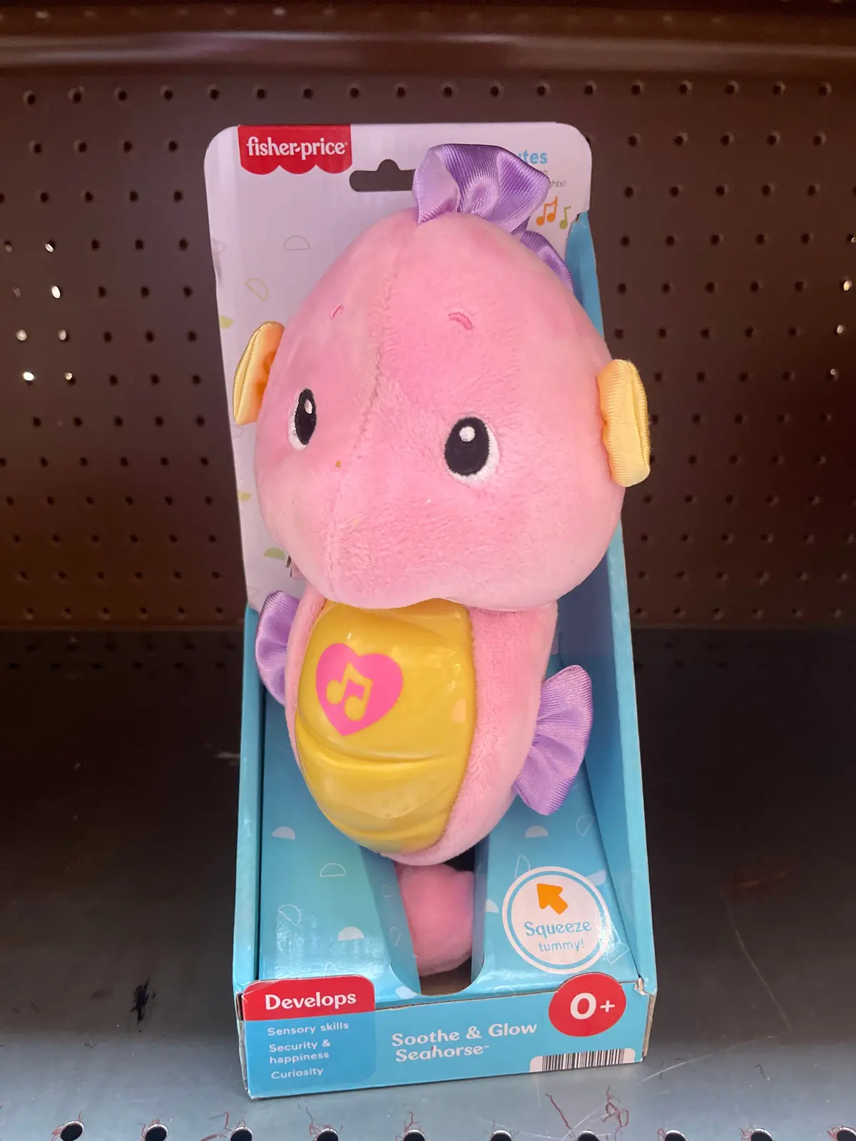 Fisher-Price Soothe N' Glow Crib Toy - Seahorse Pink 1
