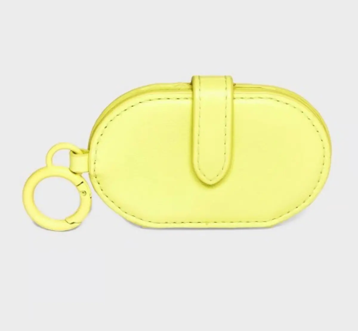 Leather Keychain - Neon Yellow / With Mirror 1