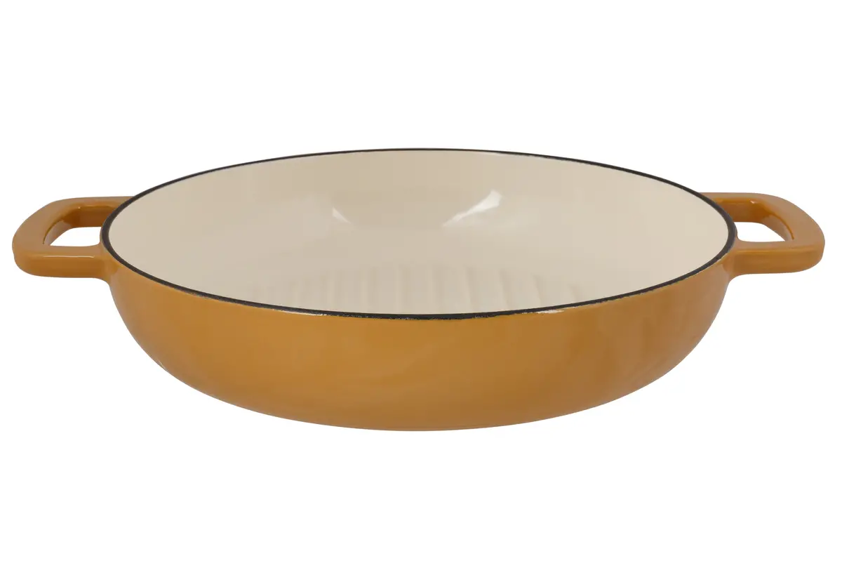 Cosy & Trendy Grillpan Fontestic Gietijzer Amber Gold Ø 28 Cm - Geschikt Voor Alle Warmtebronnen - Geëmailleerde Anti-Aanbaklaag 1
