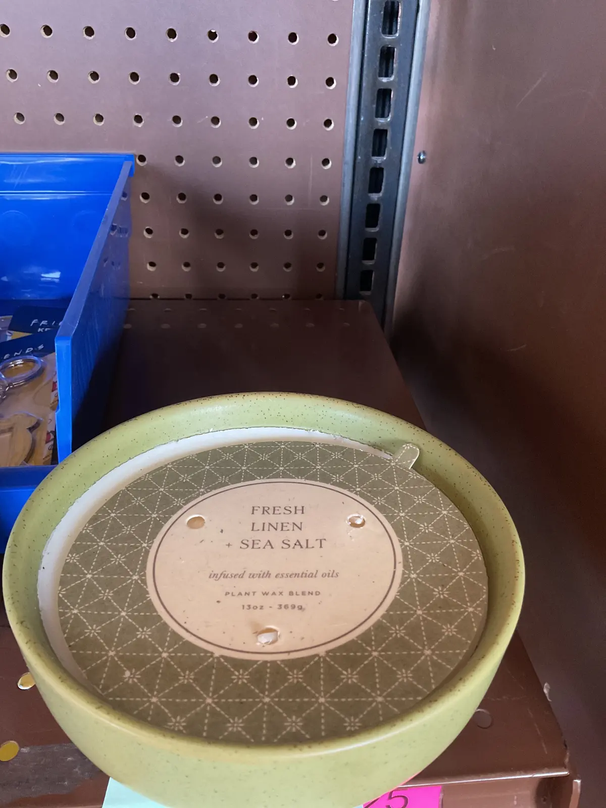 13Oz Plant Wax Blend Fresh Linen + Sea Salt 3-Wick Candle 1