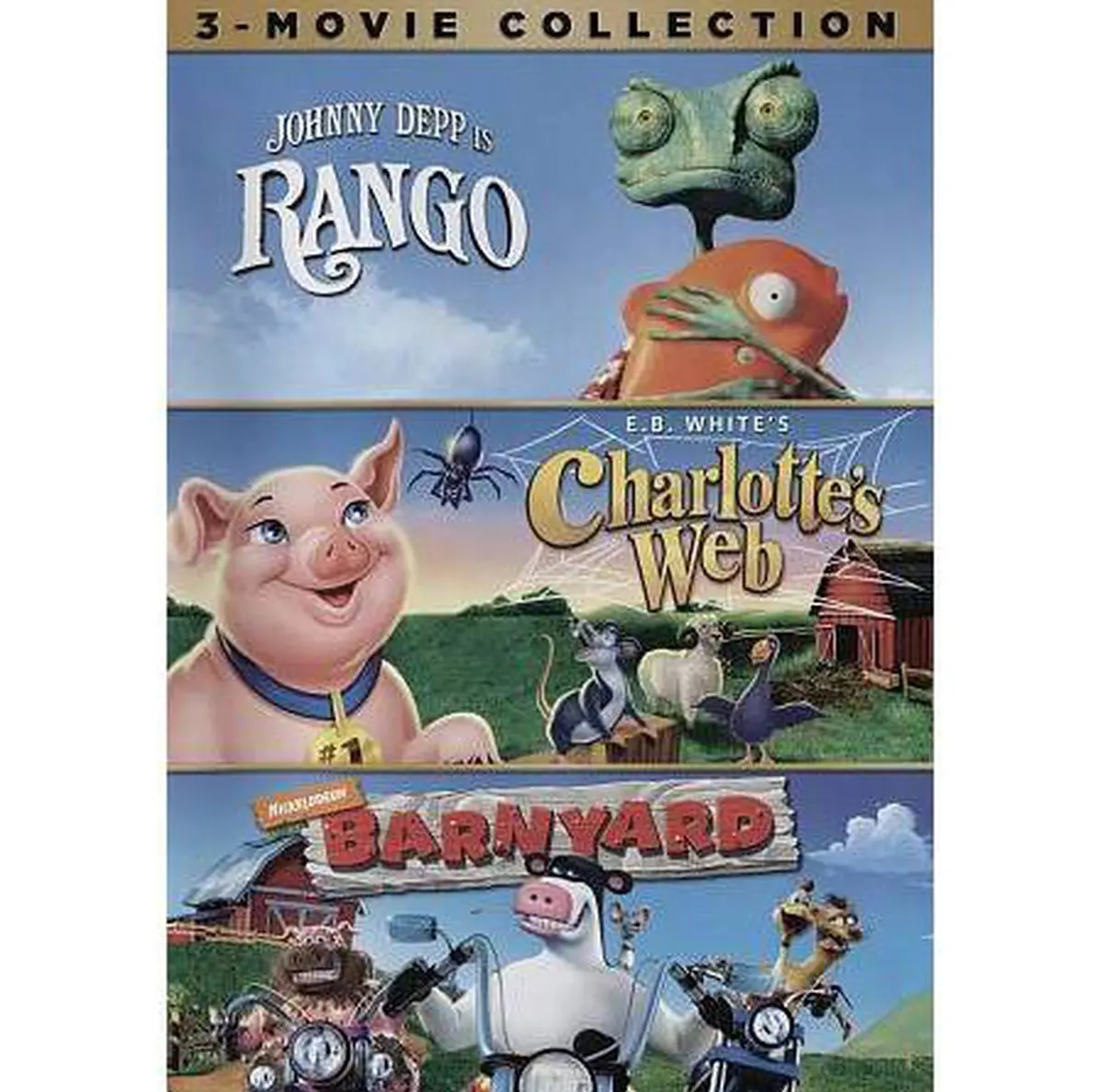 Rango/ Charlotte’S Web/ Barnyard- 3 Movie Collection (Dvd) 1