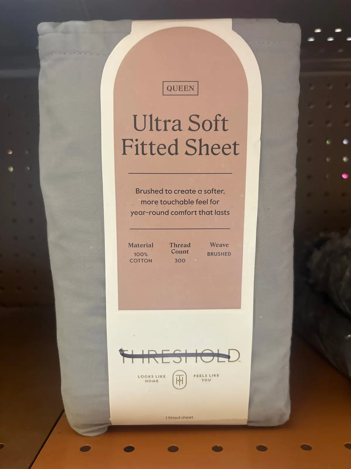 Queen 300 Thread Count Ultra Soft Fitted Sheet Gray 1