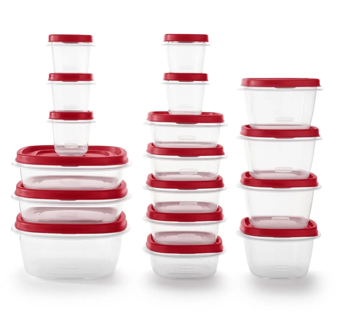 Rubbermaid 34Pc Plastic Food Storage Container Set 1
