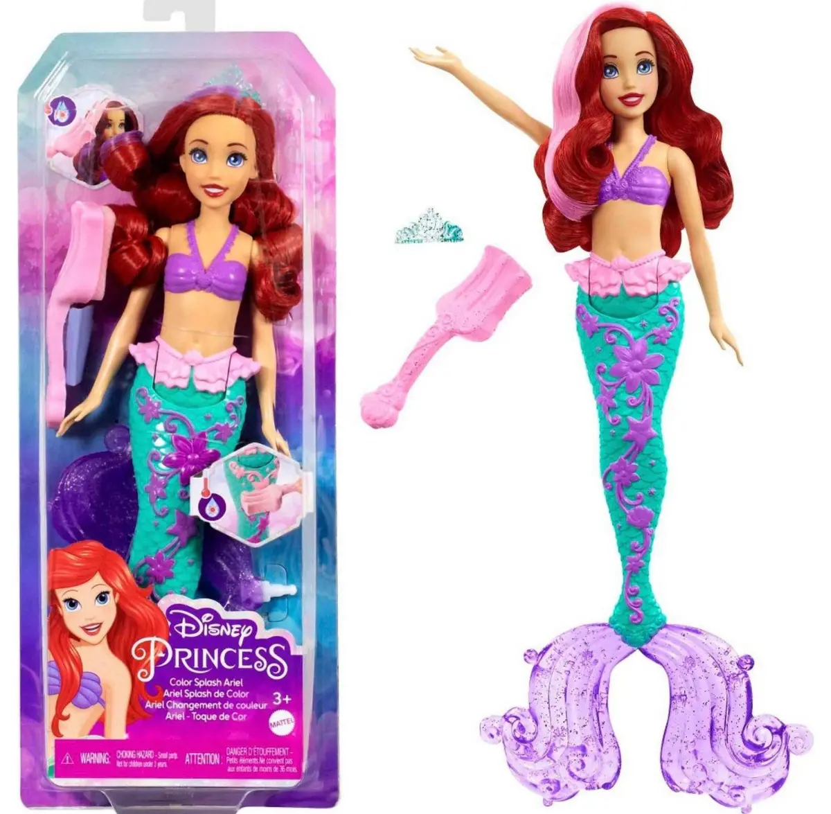 Disney Princess Ariel Mermaid Color Splash Doll 1